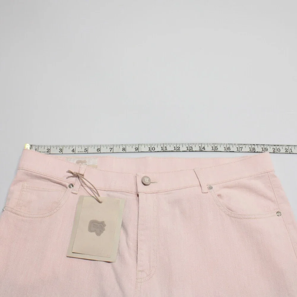 Marco Pescarolo NWT 5 Pocket Jean Cut Pants Size 54 (US 38) Tre in Pink Cotton